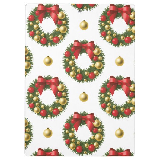 Weihnachtskränze Klemmbrett (Rückseite)
