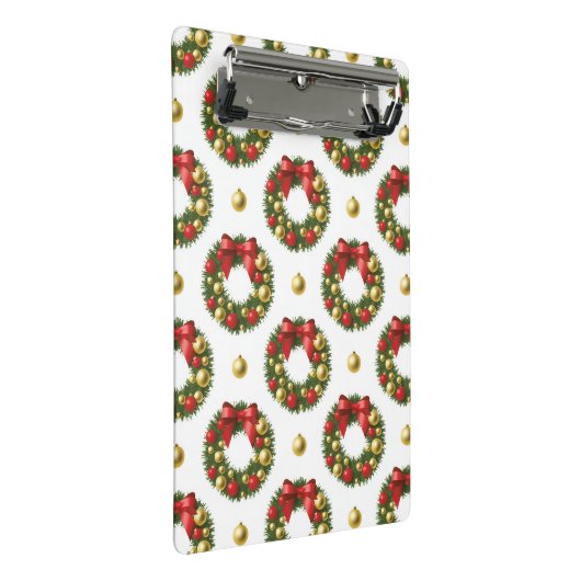Weihnachtskränze Mini Klemmbrett (Schrägansicht)