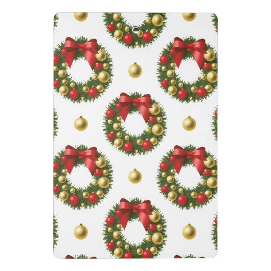 Weihnachtskränze Mini Klemmbrett (Rückseite)