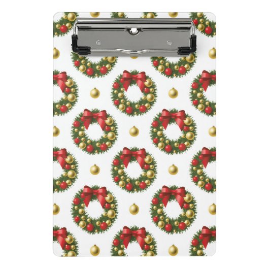Weihnachtskränze Mini Klemmbrett (Vorderseite)