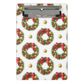 Weihnachtskränze Mini Klemmbrett (Vorderseite)