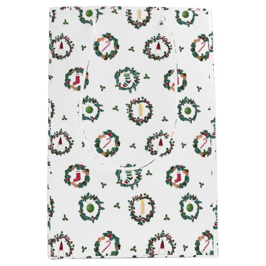 Weihnachtskränze Mittlere Geschenktüte (Vorderseite)