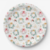 Weihnachtskränze Pappteller (Vorderseite)