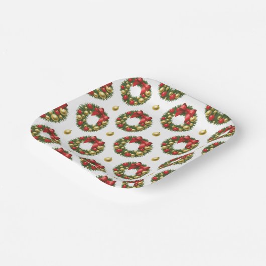 Weihnachtskränze Pappteller (Gewinkelt)