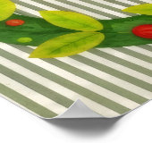 Weihnachtskränze Quadratische Kunstposter Poster (Ecke)