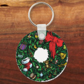Weihnachtskränze Schlüsselanhänger (Vorderseite)