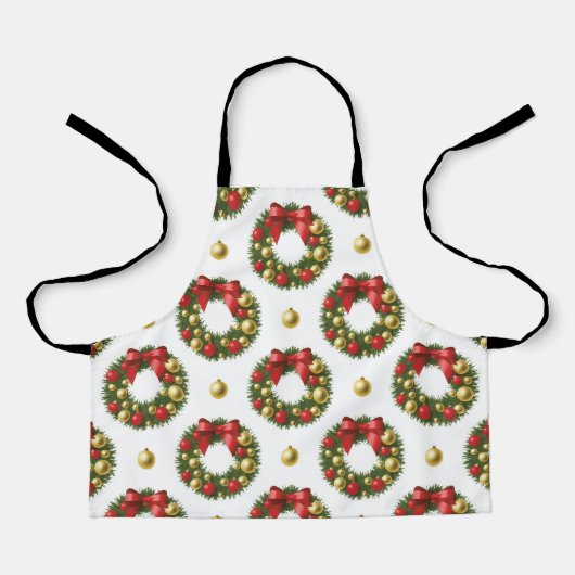 Weihnachtskränze Schürze (Vorderseite)