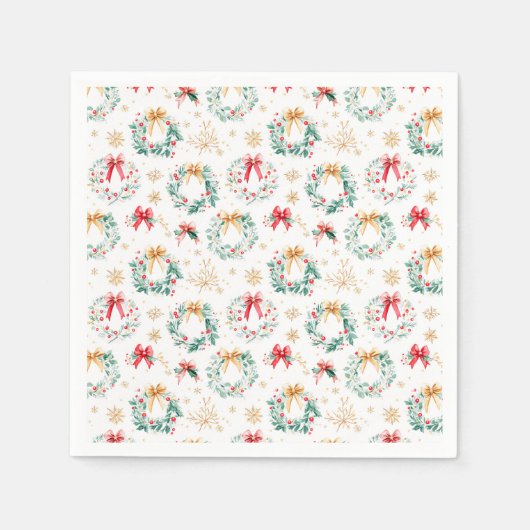 Weihnachtskränze Serviette (Vorderseite)