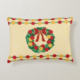 Weihnachtskränze Strickmuster Dekokissen