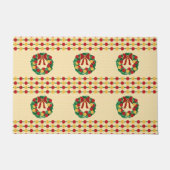 Weihnachtskränze Strickmuster Fußmatte (Vorderseite)