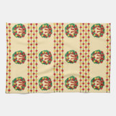 Weihnachtskränze Strickmuster Geschirrtuch (Horizontal)
