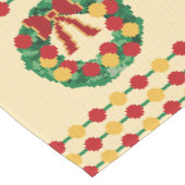 Weihnachtskränze Strickmuster Kurzer Tischläufer (Ecke)