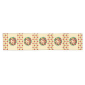 Weihnachtskränze Strickmuster Kurzer Tischläufer (Horizontal)