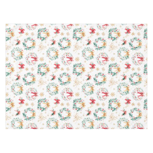Weihnachtskränze Tischdecke (Vorderseite (Horizontal))