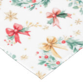 Weihnachtskränze Tischdecke (Schrägansicht)