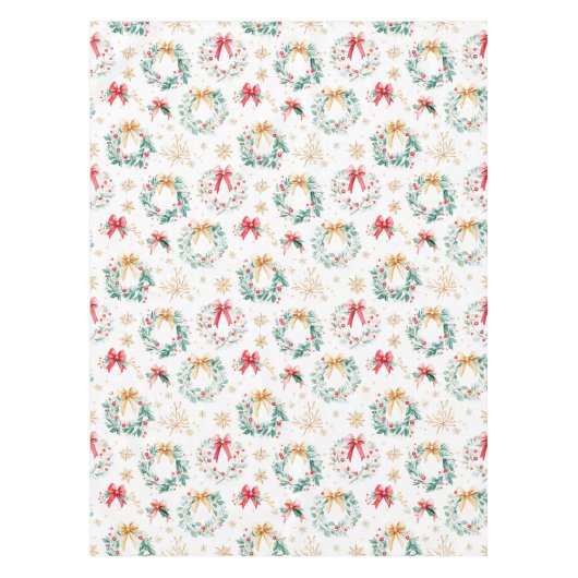 Weihnachtskränze Tischdecke (Vorderseite)