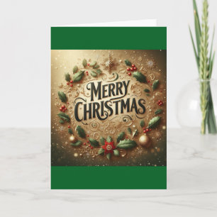 Weihnachtskranzkarte Karte