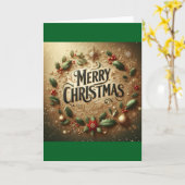 Weihnachtskranzkarte Karte (Gelbe Blume)