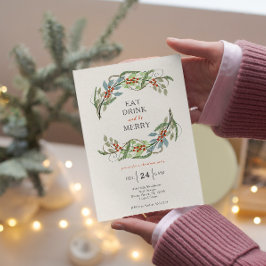 Weihnachtskraut essen Drink & Be Merry Party Einladung