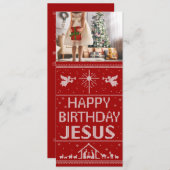 Weihnachtskraut Geburtstag Jesus Religiöse Feiertagskarte (Vorne/Hinten)