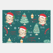 Weihnachtskraut Geschenkpapier Set (Vorderseite)