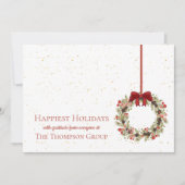 Weihnachtskraut im Wasser Business Holiday Karte (Vorderseite)