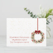 Weihnachtskraut im Wasser Business Holiday Karte (Stehend Vorderseite)