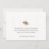 Weihnachtskraut im Wasser Business Holiday Karte (Rückseite)