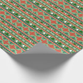 Weihnachtskraut-Strick Geschenkpapier (Ecke)