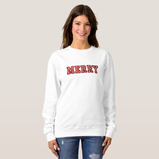 Weihnachtskraut - Uni Rot Sweatshirt (Vorne ganz)