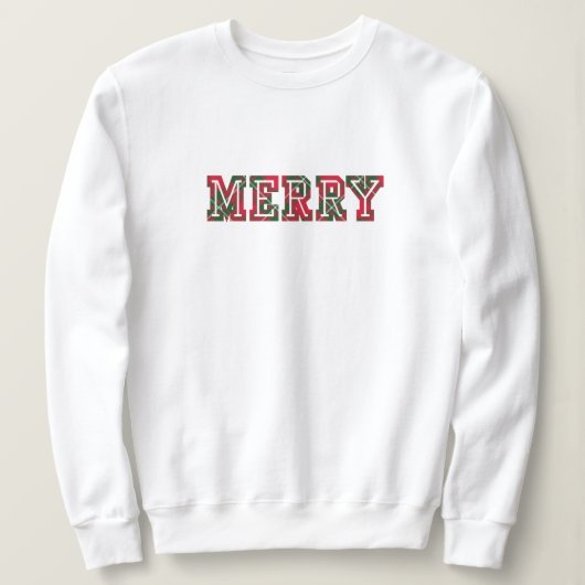 Weihnachtskraut - Uni, Tartan Sweatshirt (Design vorne)