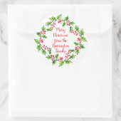 Weihnachtskrautaufkleber im benutzerdefinierten Te Runder Aufkleber (Tasche)