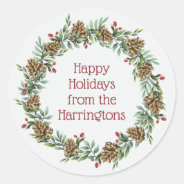 Weihnachtskrautaufkleber im benutzerdefinierten Te Runder Aufkleber