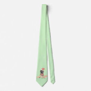 Weihnachtskrawatte mit Welpen Bracke Krawatte