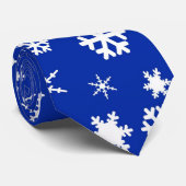WeihnachtsKrawatte - Schneeflocken Krawatte (Gerollt)