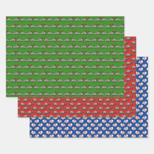 Weihnachtskreaturen  geschenkpapier set (Set)