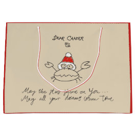 Weihnachtskrebs Astrologie Horoskop Rotes Elegant Große Geschenktüte