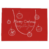 Weihnachtskrebs Astrologie Horoskop Rotes Elegant Große Geschenktüte (Rückseite)