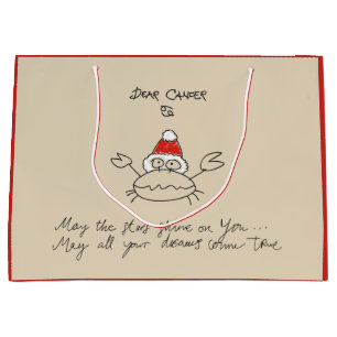 Weihnachtskrebs-Astrologie-Horoskop-rotes Große Geschenktüte