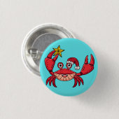 Weihnachtskrebs Button (Vorne & Hinten)