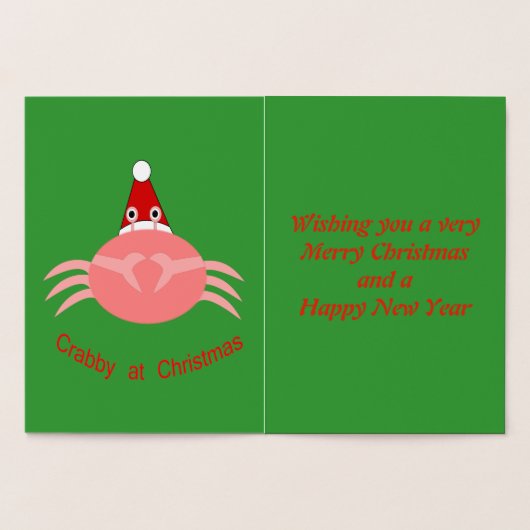 Weihnachtskrebs Custom Foil Card Folienkarte (Innenseite)