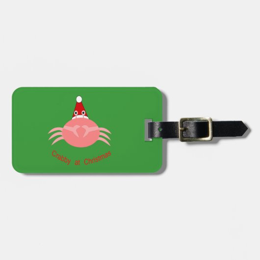 Weihnachtskrebs Custom Gepäckanhänger (Vorderseite horizontal)