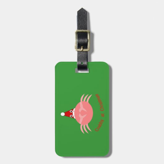 Weihnachtskrebs Custom Gepäckanhänger (Vorderseite vertikal)