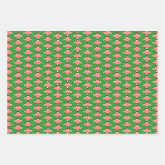 Weihnachtskrebs Custom Geschenkpapier Set (Vorderseite 3)