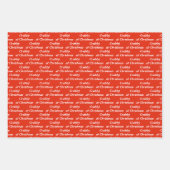 Weihnachtskrebs Custom Geschenkpapier Set (Vorderseite 2)