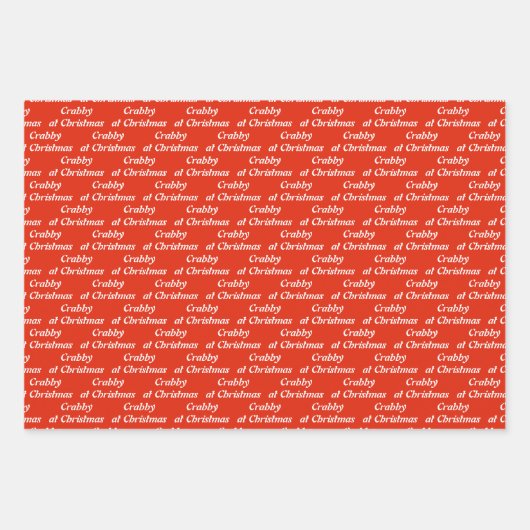 Weihnachtskrebs Custom Geschenkpapier Set (Vorderseite 2)