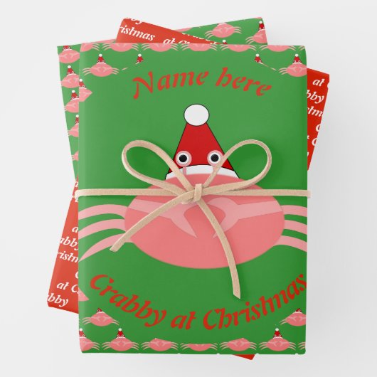 Weihnachtskrebs Custom Geschenkpapier Set (Beispiel)