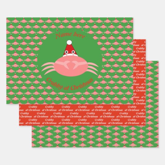 Weihnachtskrebs Custom Geschenkpapier Set (Set)