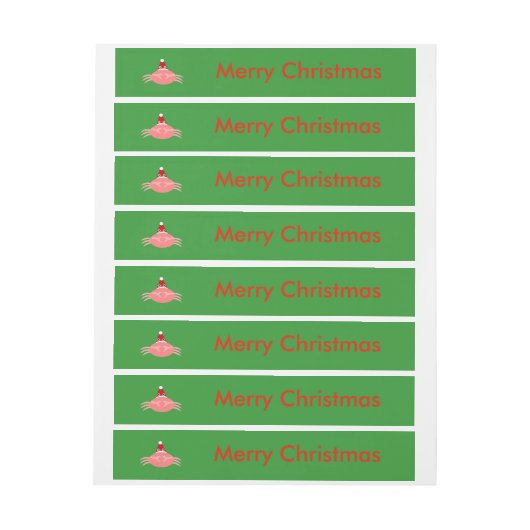 Weihnachtskrebs-Custom-Labels Rundum-Adressaufkleber (Bogen)
