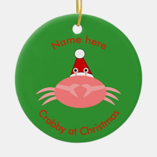 Weihnachtskrebs Custom Ornament (Vorne)